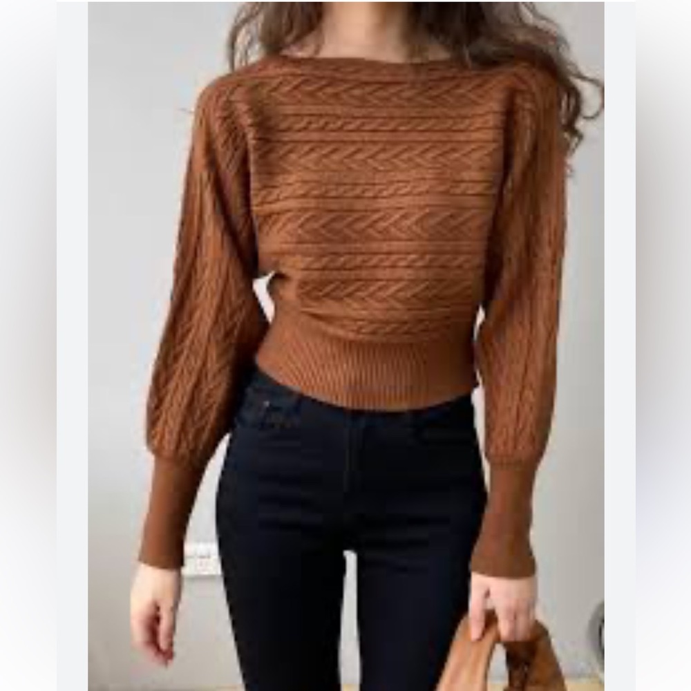 - Burnt orange sweater -such a cute knit !Gorgeous sweater-Brave Soul-Sz M 🧡